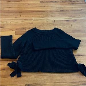 black sweater